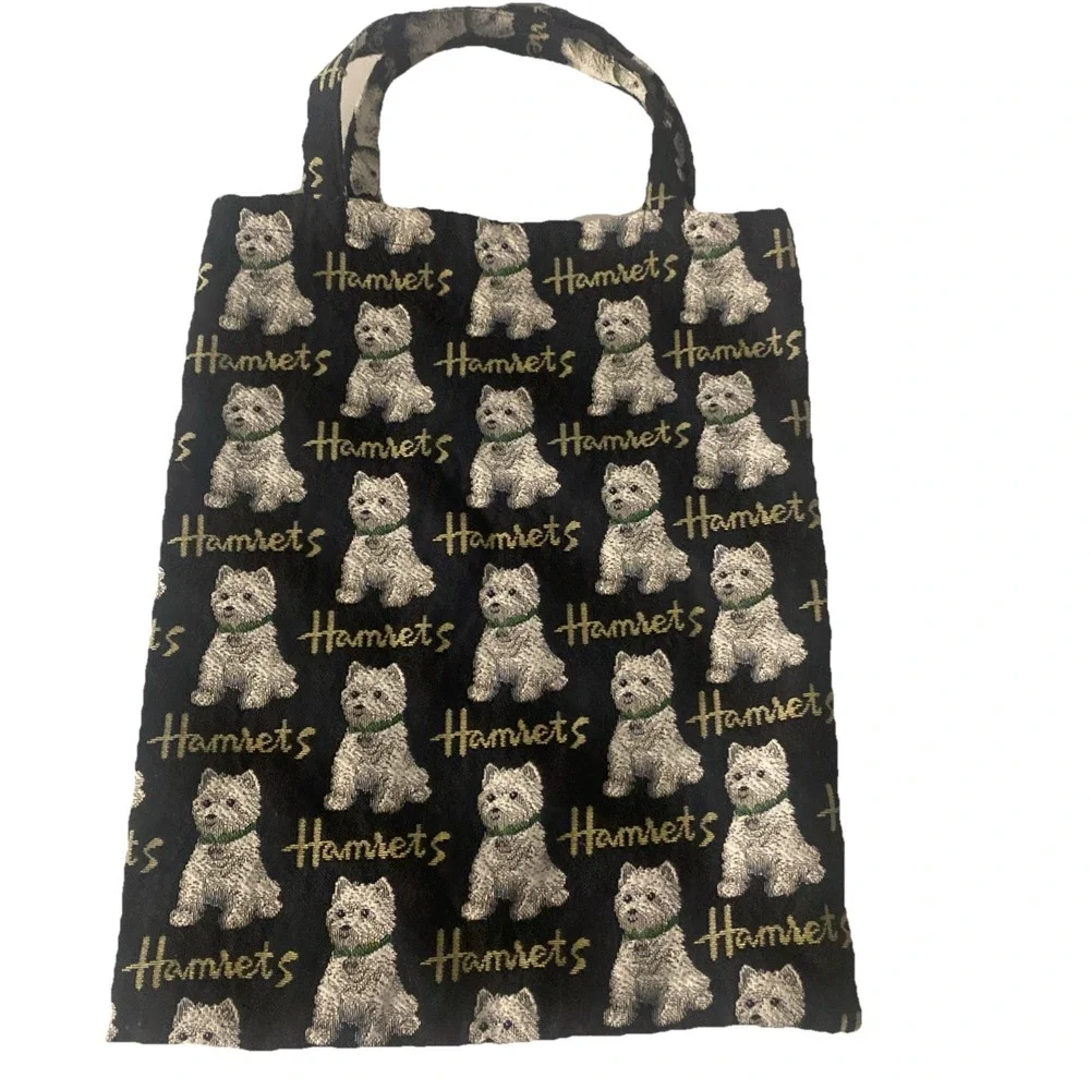 Whimsicall West Highland White Terrier Tapestry Tote Bag from Hamrets Black
